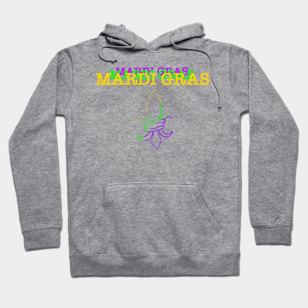 Mardi Gras Fleur de Lis Hoodie by Stephanie Kennedy 